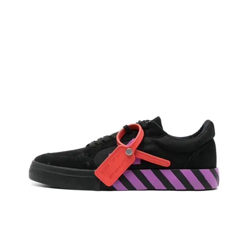 OFF-WHITE Vulcanized Skateboard Shoes Men Low-Top Black/Purple