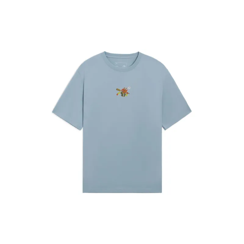 LiNing Sports Trend Series T Shirt Men's Mist Blue-1
