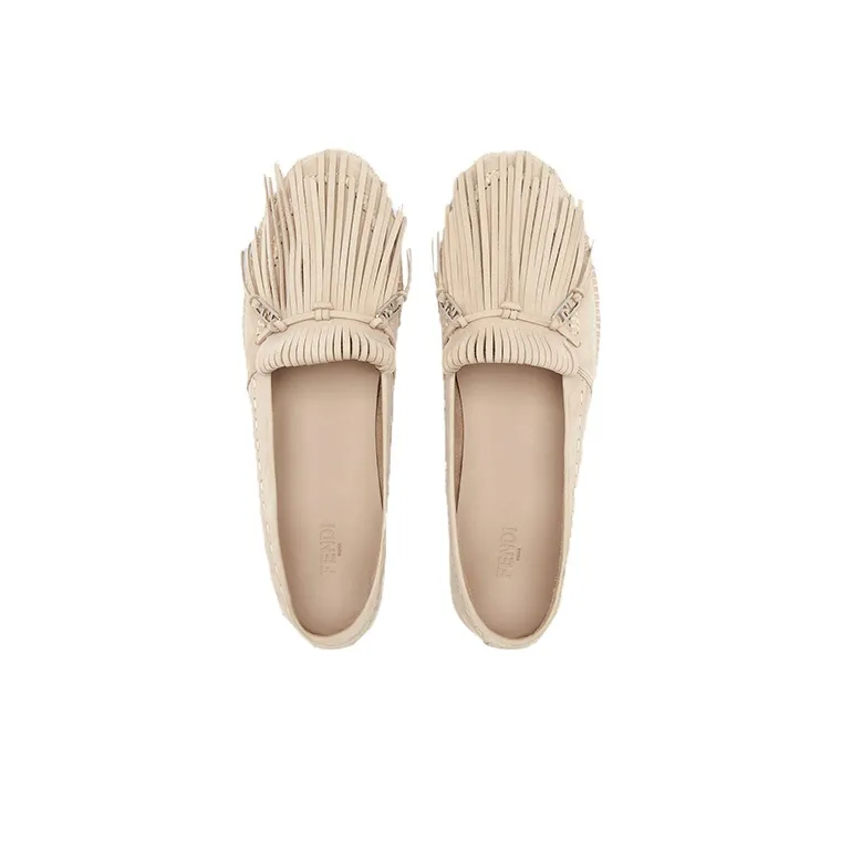 FENDI Fringed O'Lock Loafers-2