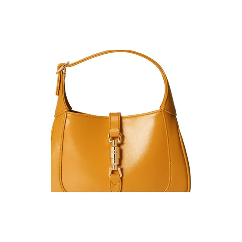 GUCCI Jackie 1961 Leather Crescent Shoulder Bag Shoulder Bag Crossbody Bag Women's Yellow-8