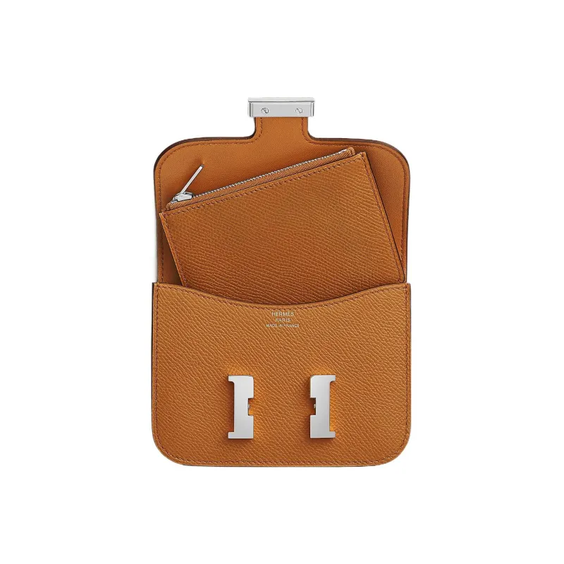 HERMES Constance Slim Epsom Calfskin Clutch Wallet Fanny Pack Women's 1H Toffee Color-1