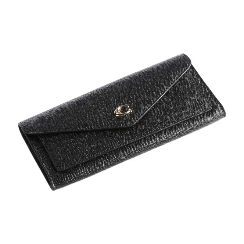 COACH Wyn Leather Wallet Regular Women's Black-2