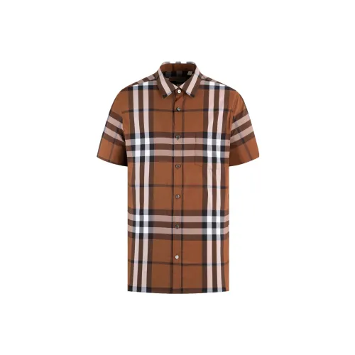 Burberry Shirts Men Brown