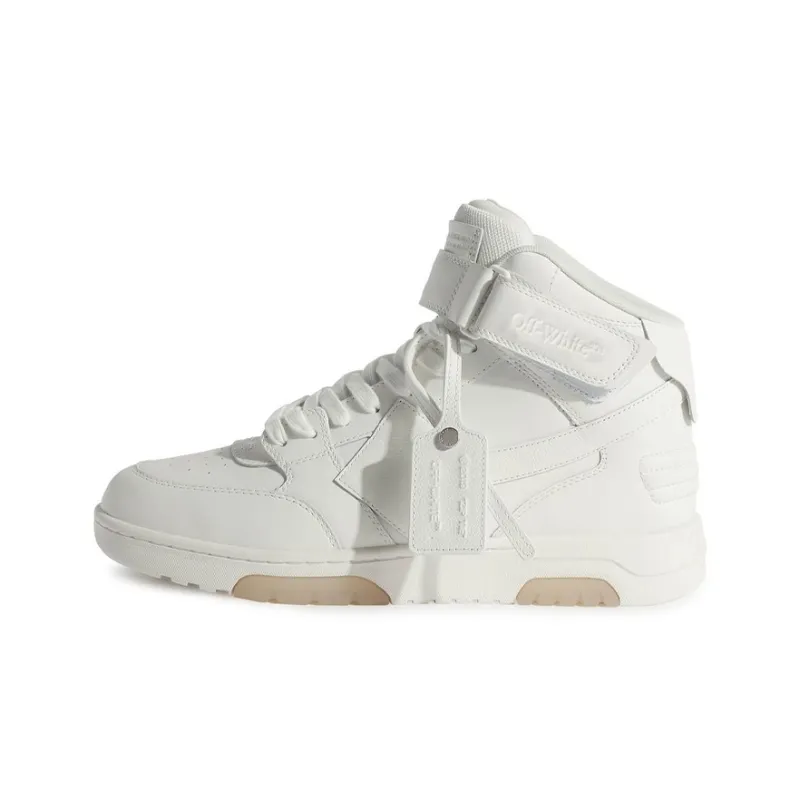 OFF WHITE Out Of Office Leather HighTop Sneaker 'White'-0