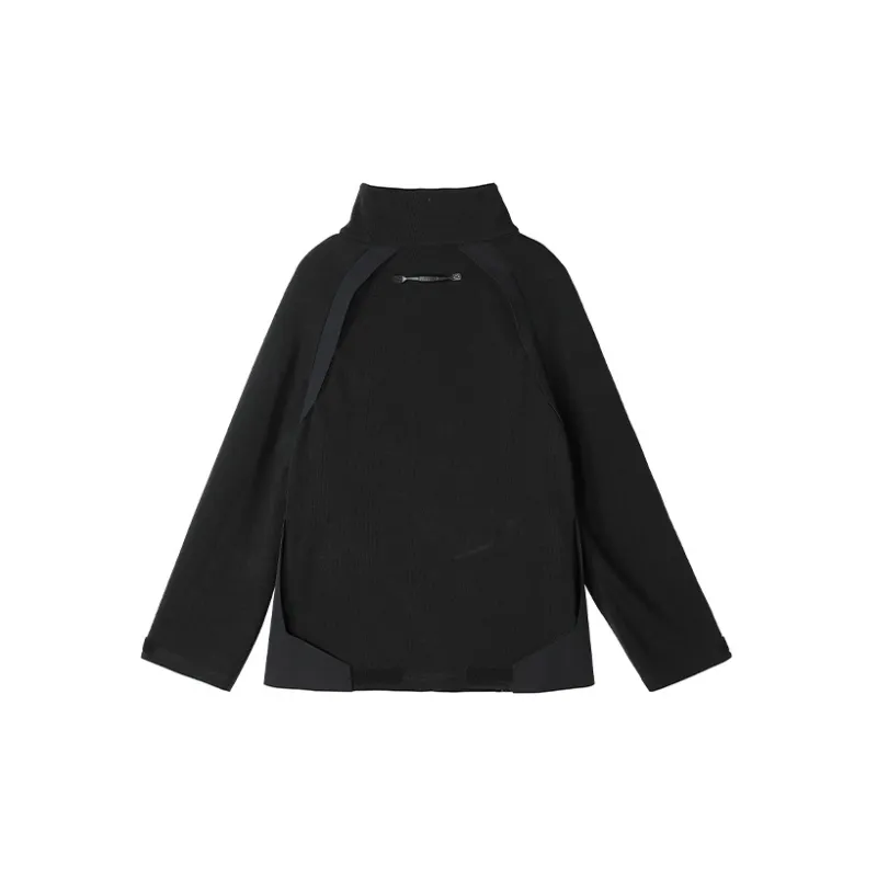 NORVINCY Outerwear Trendy Brand Half Open Collar Without Hood Sweatshirt Unisex-3