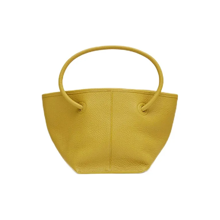 TIME LOVER Top Grain Cow Leather Wristband Bag Medium Size Women's-2