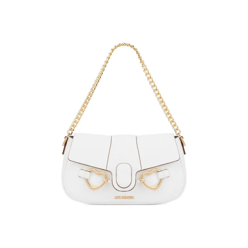 LOVE MOSCHINO PU Portable Crossbody Bag, Shoulder Bag Women's White-0