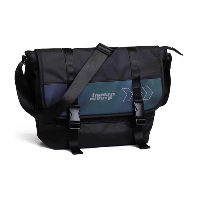 LOVERPUSS Polyester Shoulder Bag Crossbody Bag Regular Unisex Cool Black-0