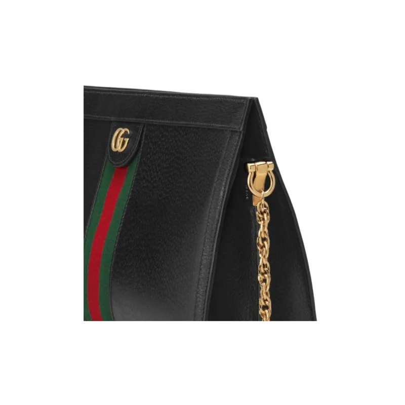 GUCCI Suede Patchwork Patent Leather Shoulder Bag Small Size Women's Black-6