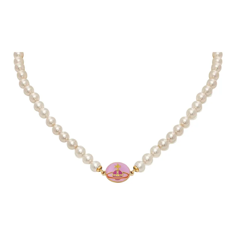 Vivienne Westwood Brass Necklaces Women's White-0