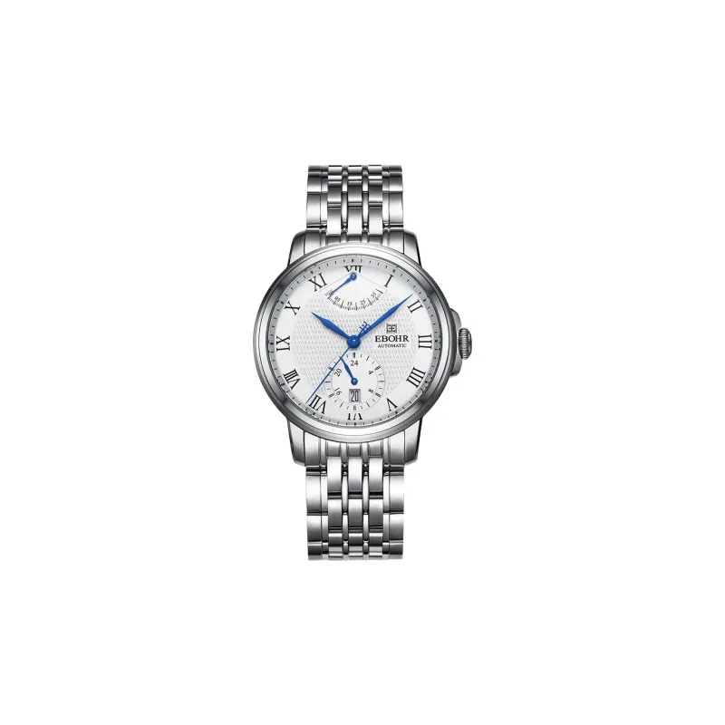 EBOHR Master Collection Automatic Mechanical Movement Stainless Steel Strap Watch Men's Watches White Dial-1