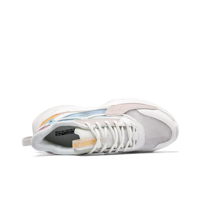 361° Anti Slip And Wear Resistant Lightweight Low Top Sports Casual Shoes Women's White Blue Orange Purple-1