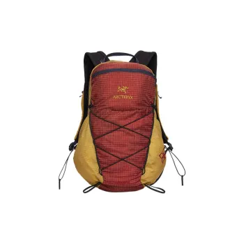Arcteryx Nylon Backpack Unisex Red Brown/Yellow