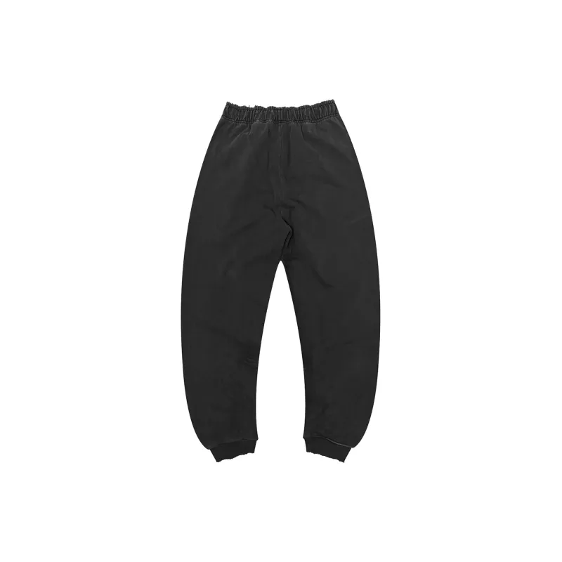 False Perception Casual Pants Unisex Washed Black-1