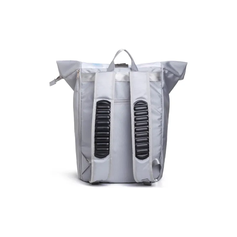 LOVERPUSS Polyester Basketball Bag Backpack Large Size Unisex Iridescent Gray-1