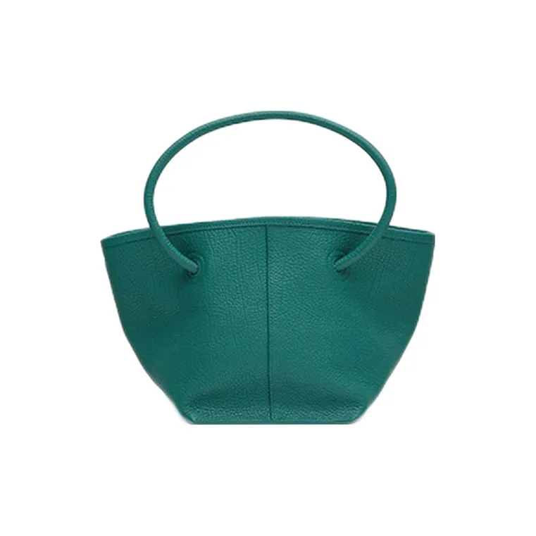 TIME LOVER Top Grain Cow Leather Wristband Bag Medium Size Women's-4