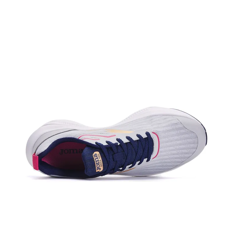 Joma Cushioning Wear Resistant Low Top Carbon Plate Marathon Running Shoes Women's Gray Navy Blue-3