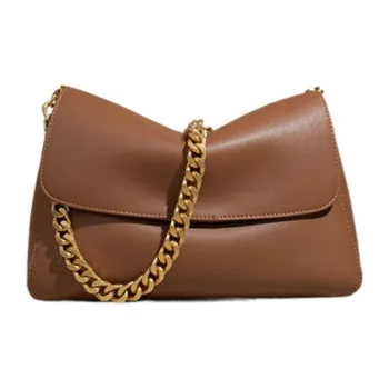 MISS MUSI Cow Leather Cloud Bag Shoulder Bag Medium Size Women's Brown/Coffee/Metallic/Black/Milkshake White