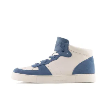 EMPORIO ARMANI Stylish Skateboarding Shoes Men's White Blue