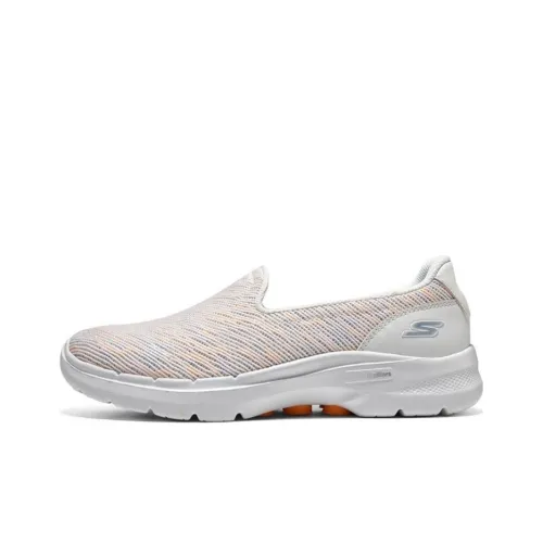 Skechers Go Walk 6 Casual Shoes Women's Low-Top White/Gray/Orange