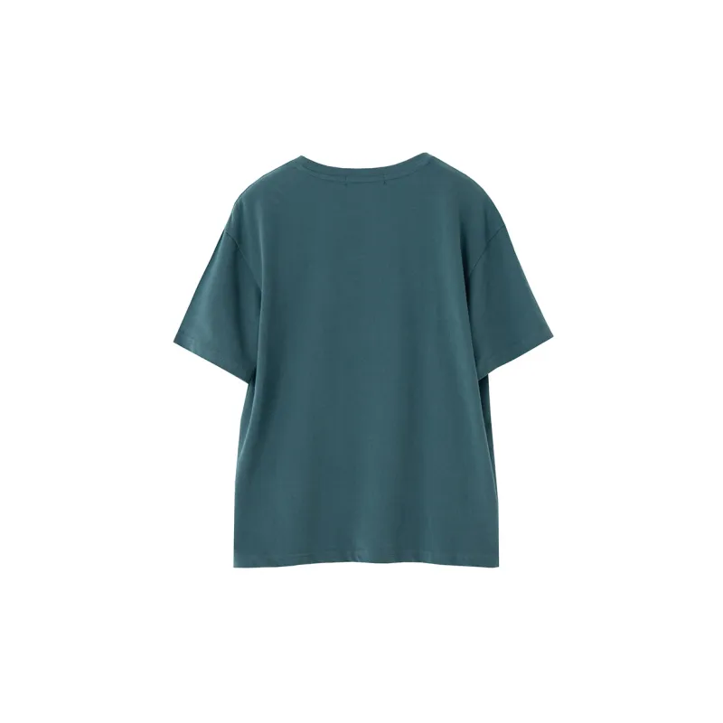 SOON FLOWER T Shirt Women's Seaweed Blue-1