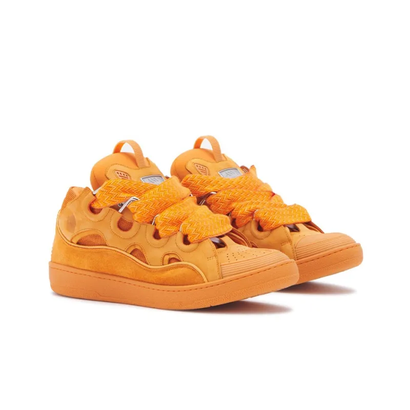 Lanvin Curb Low Top Stylish Skateboarding Shoes Men's Orange-1