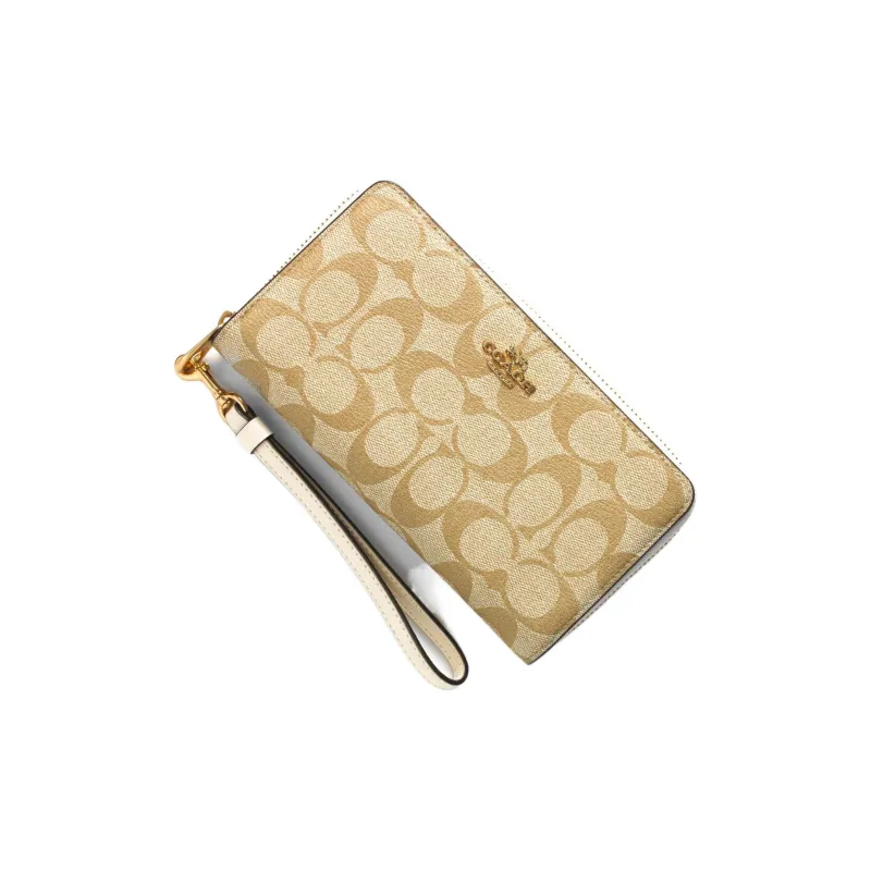 Coach Long Zip Around Wallet in Signature Canvas-1