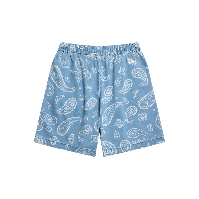 MLB New York Yankees Casual Shorts Men Light Blue-1