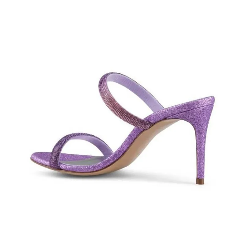 Casadei Julia Hollywood 90mm Glitter Mules-3