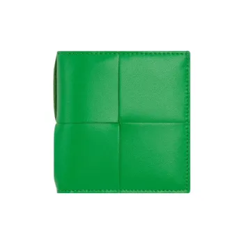 Bottega Veneta Cow Leather Wallet Small Size Men's Parrot Green