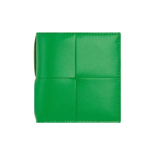 Bottega Veneta Cow Leather Wallet Small Size Men's Parrot Green