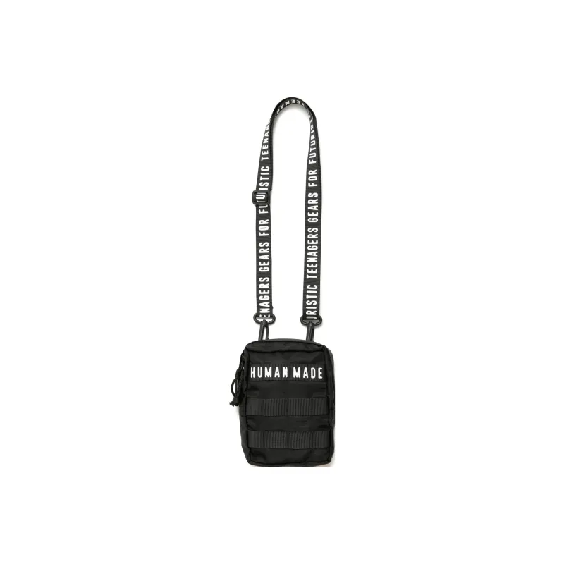 HUMAN MADE Nylon Shoulder Bag, Crossbody Bag Unisex Black-2