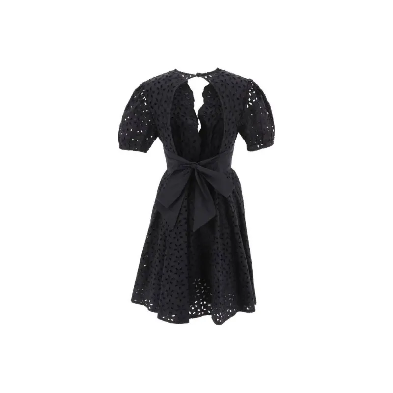 PINKO Broderie anglaise Cotton Short Dress-1