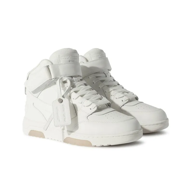 OFF WHITE Out Of Office Leather HighTop Sneaker 'White'-2