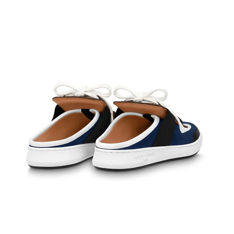 LOUIS VUITTON Lous Closed Toe Slippers Women's Blue Black Brown-2