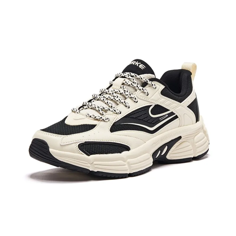 Erke Era Anti Slip And Wear Resistant Breathable Low Top Sports Casual Shoes Women's White Black-2