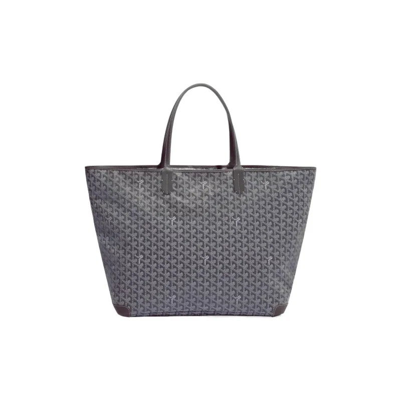 GOYARD Artois Canvas With Leather Tote Bag Shopping Bag Shoulder Bags Handbags Large Size Unisex Gray-0