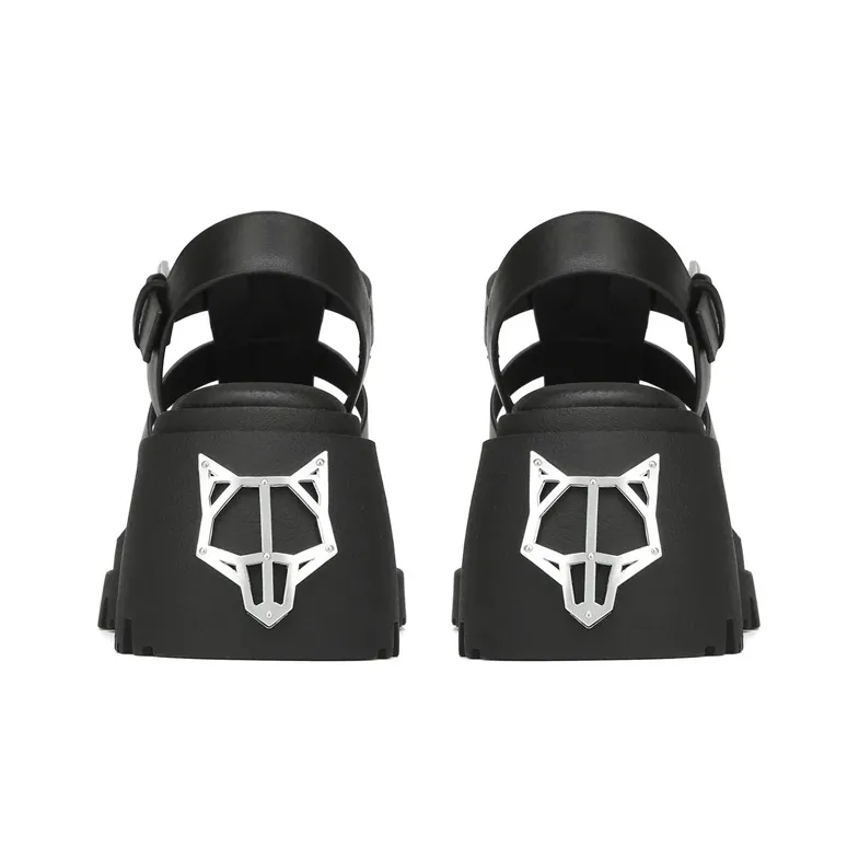Naked Wolfe Clarissa Roman Sandals 7cm Women's Black-4