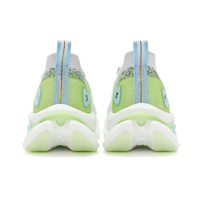 XTEP To Light 7.0 PRO Anti Slip And Wear Resistant Breathable Low Top Casual Universality Women's White Green Blue-3