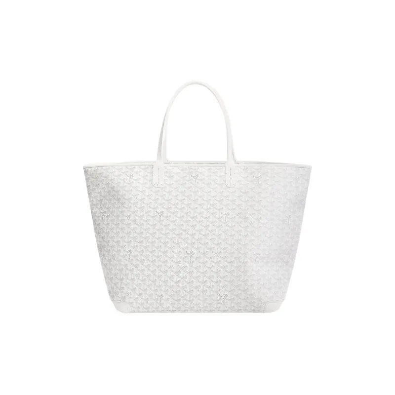 GOYARD Artois Canvas With Leather Tote Bag Shopping Bag Shoulder Bags Handbags Large Size Unisex White-0