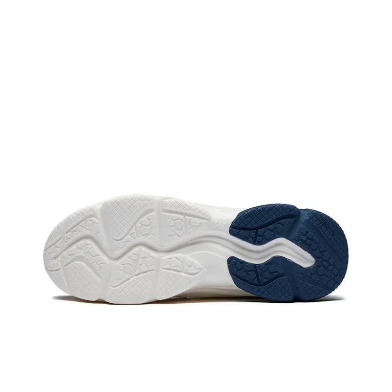 361° Anti-Slip Wear-Resistant Low-Top Sports Casual Shoes Men's White Teal Blue-4