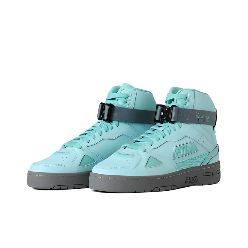 CHUYINWEILAI x FILA Teratach 600 Anti-Slip And Wear-Resistant Lightweight High-Top Skateboard Shoes Unisex Blue Gray-2