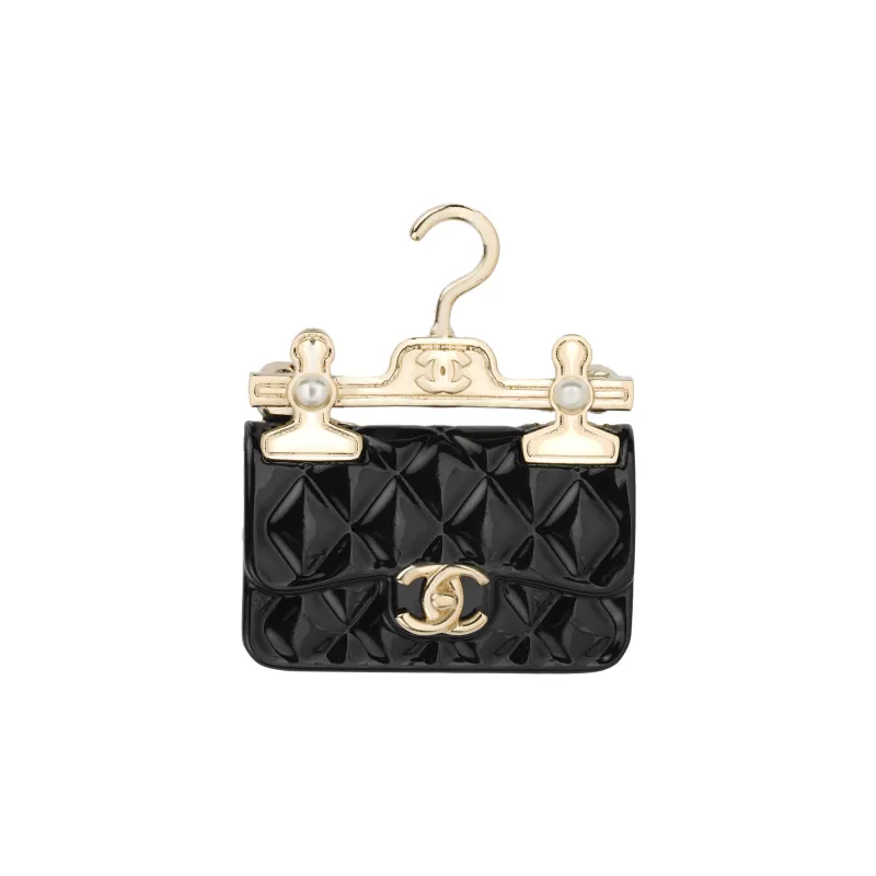 CHANEL Coco Brooches Women's Black-0