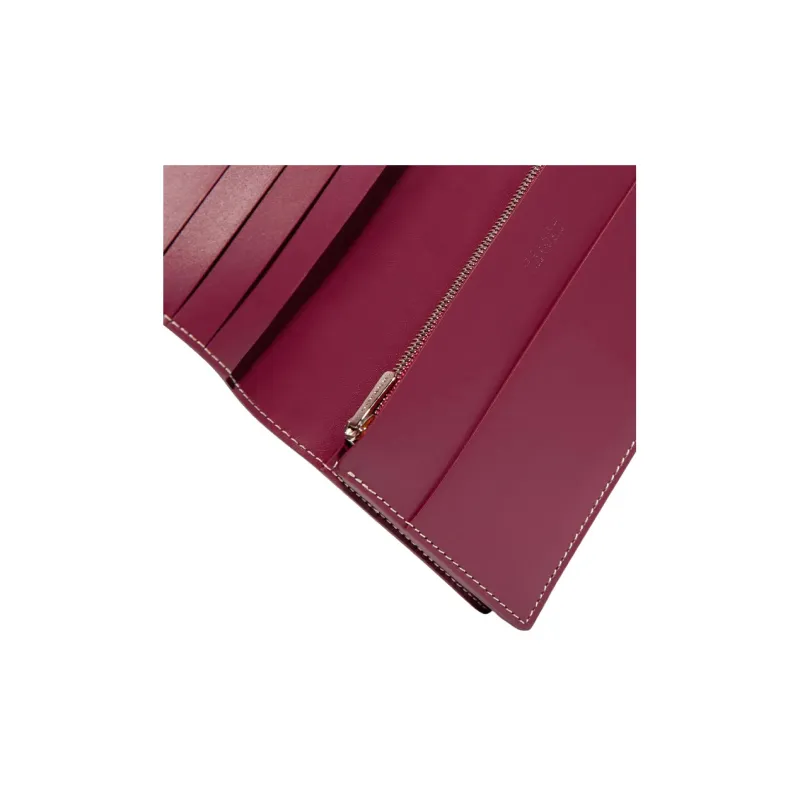 GOYARD RICHELIEU Canvas With Leather Wallet Unisex Burgundy-2