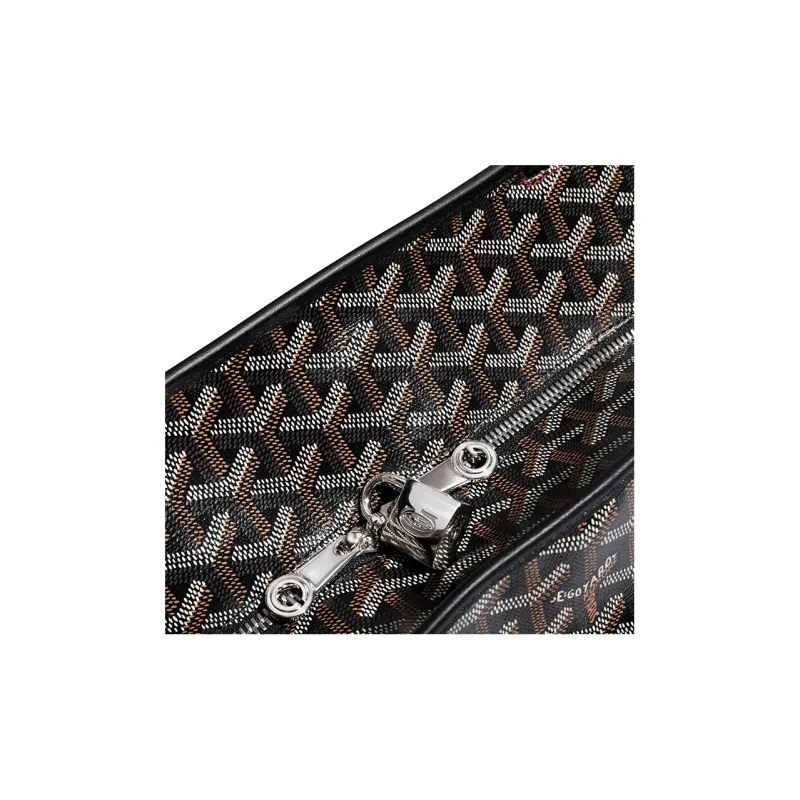 GOYARD Artois Canvas With Leather Tote Bag Shopping Bag Shoulder Bags Handbags Large Size Unisex Black-3