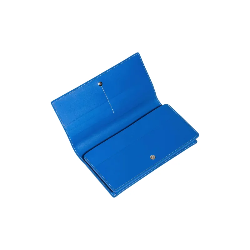GOYARD RICHELIEU Canvas With Leather Wallet Unisex Blue-1