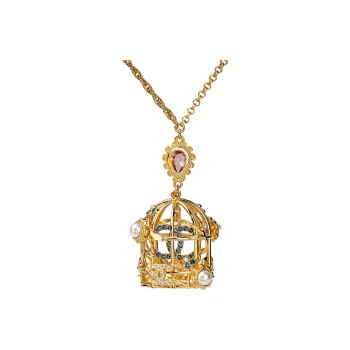CHANEL Necklaces Women's Gold