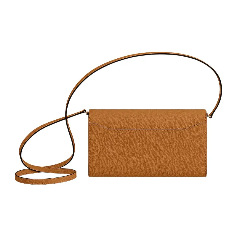 HERMES Constance Long To Go Epsom Leather Wallets Handheld Shoulder Bag Crossbody Bag Women's 1H Toffee Brown-1