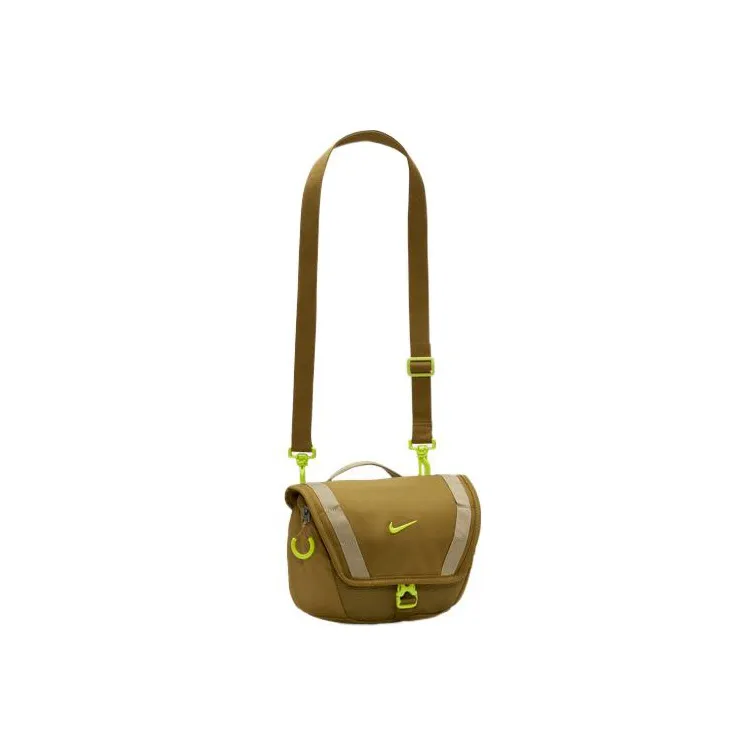 Nike Fabric One Shoulder Crossbody Fanny Pack Regular Unisex Olive Green-3