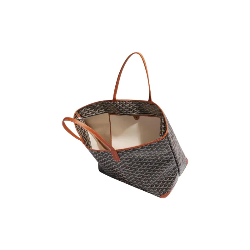 GOYARD Artois Canvas With Leather Tote Bag Shopping Bag Shoulder Bags Handbags Large Size Unisex Brown-2